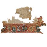 Coptic textile fragment Egypt, early Islamic period 641 A.D - 9th century 17x28,5 cm.