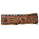 Coptic textile fragment Egypt, Islamic period 10th - 12th century 49x15 cm.