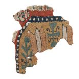 Coptic textile fragment Egypt, early Islamic period 641 A.D - 9th century 18x16 cm.