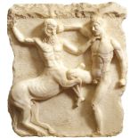 A white marble high-relief 20th century manifacture 73x64 cm.