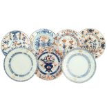 A porcelain plate set (7) Cina, 18th century d. 22,5 cm.