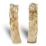 A pair of figures in bone 20th century peso 1130 gr.