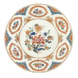 A porcelain plate China Quianlong period 1735-1796 d. 25,5 cm.