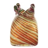 A polychrome glass vase