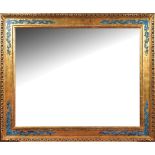 A rectangular wooden wall mirror 20th century 124x103 cm.