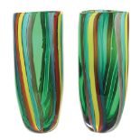 A pair of Murano glass vases 20th century h. 38 cm.