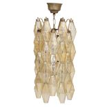 Venini, "Poliedri" series chandelier Italy, around 1960 h. 63 cm.