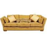 A three seat ""Caccia"" style couch 20th century 76x255x100 cm.