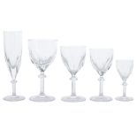 A cut crystal glass service (30) Bohemia, 20th century h. 19,5 - 12 cm.