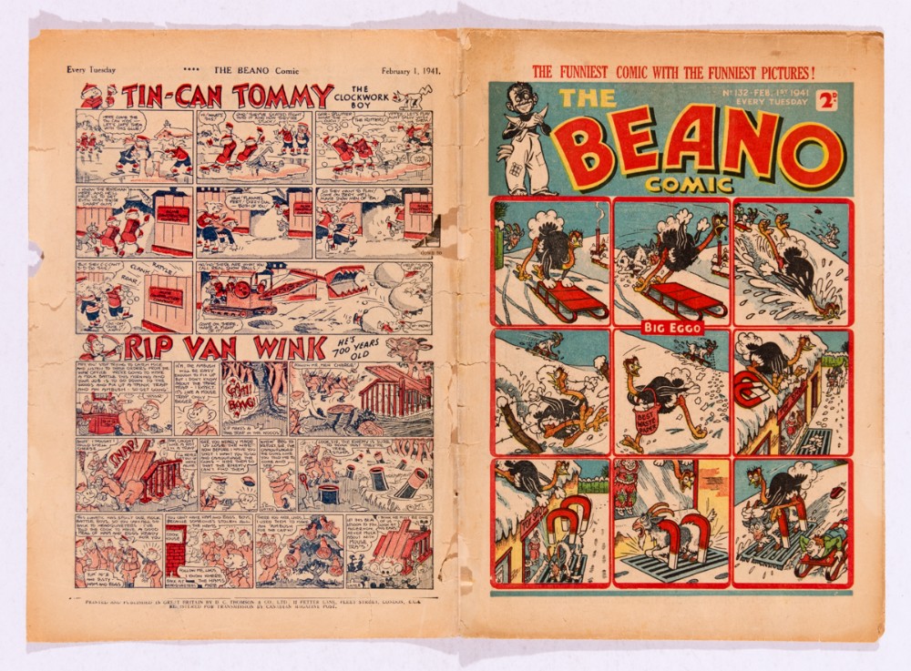 Beano 132 (1941). Propaganda war issue. Wild Boy escaped the Whip and captures the jeering Nazis [