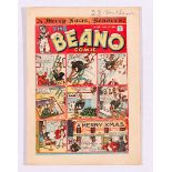 Beano 169 (1941) Xmas number. Propaganda war issue. Long panel comic cartoon of all the Beano