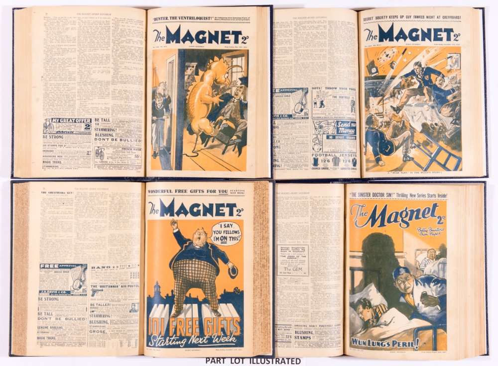 Magnet comics (1933-40) 1299-1683 last issue. In 15 bound volumes. FREE DELIVERY MAINLAND UK