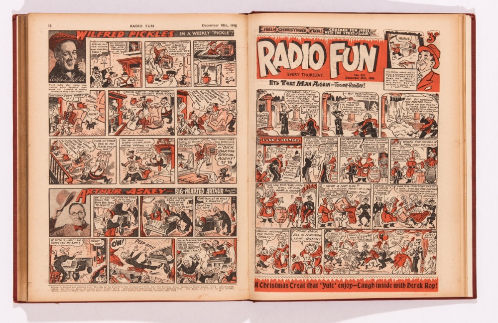 Radio Fun (Jul-Dec 1948) 508-533. In half-year bound volume. Starring Wilfred Pickles, ITMA's