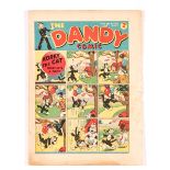 Dandy No 24 (1938). Korky gets a drop. Bright cover colours with margin overhang tears, cream