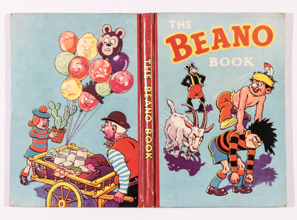 Beano Book (1959). Goat menaces Dennis! Bright boards and spine, no dedication, clean cream pages [