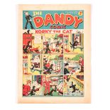 Dandy No 27 (1938). Korky's Yacht disqualified. Bright cover colours, cream pages with a few light