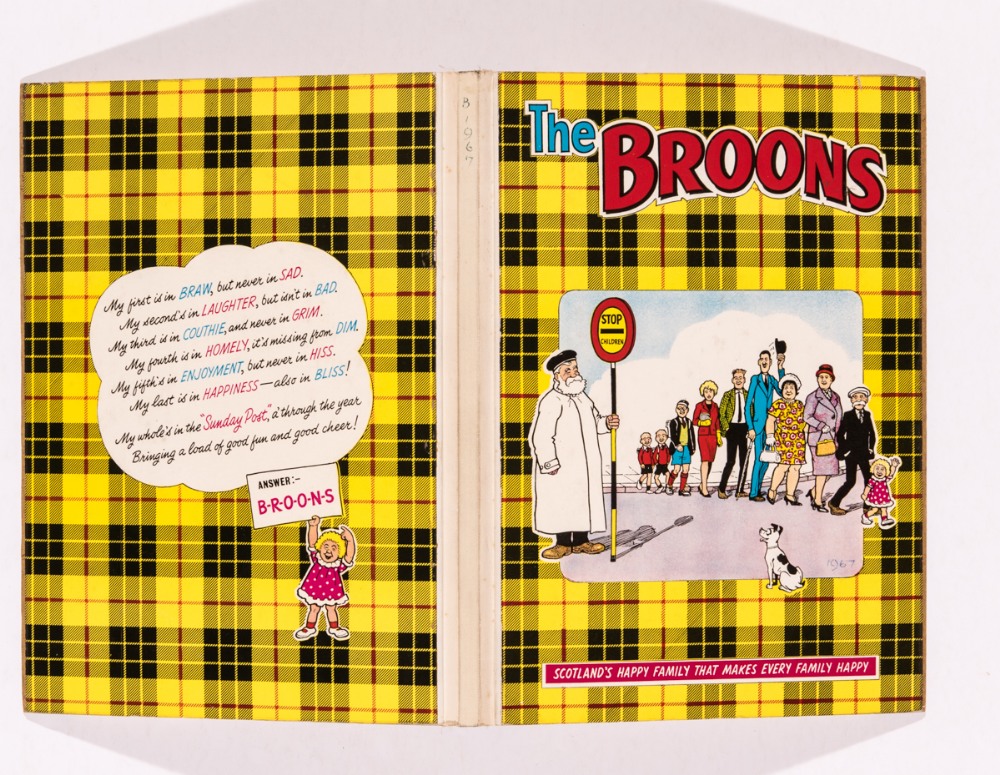 The Broons Book 1968. Family crossing. Rare D.C. Thomson office hardback edition. Light biro year to