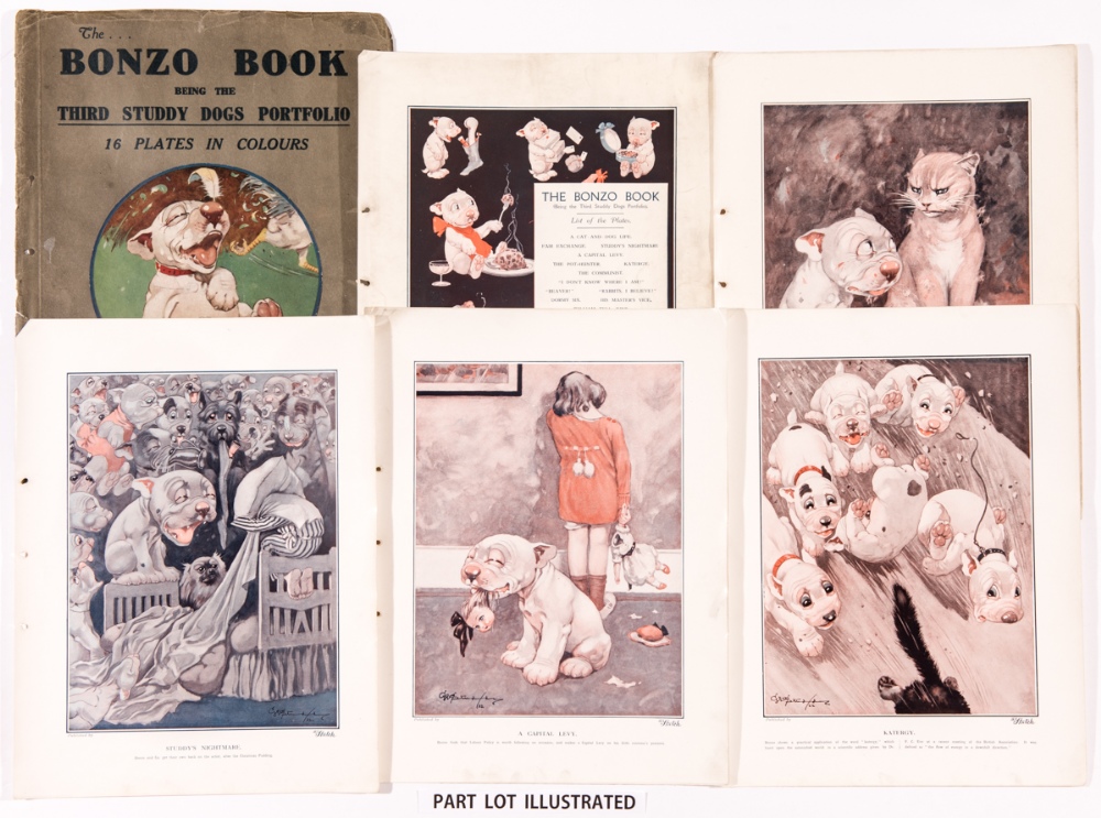 The Bonzo Book being the Third Studdy Dogs portfolio (1922) publ. by The Sketch magazine.