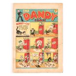 Dandy No 22 (1938). Korky fireworks cover in April! Cover has small piece missing by lower spine.