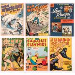Golden Age Mix (1947-56) Don Winslow 47, 49, Famous Funnies 166, Jumbo Comics 99, 107 has cover tear