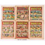 Radio Fun comics (1939) 14, 16, 17, 19, 20, 22-24, 27-31, 34-43, 49, 50, 53, 63 Xmas, 64. First