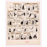 Oor Wullie original artwork (1959) drawn and signed by Dudley Watkins for The Sunday Post 27 Sept