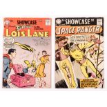 Showcase 10, 15 (1957-58). No 10: Second solo Lois Lane. Insect chew to front/back cover edges,