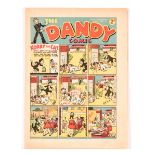 Dandy No 43 (1938). Page 5 ad for first Dandy Monster Comic. Bright covers, cream/light tan pages.