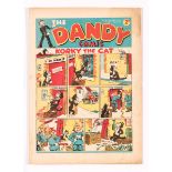 Dandy Comic No 8 (1938). Desperate Dan enjoys sardine sandwiches - without taking them out of the