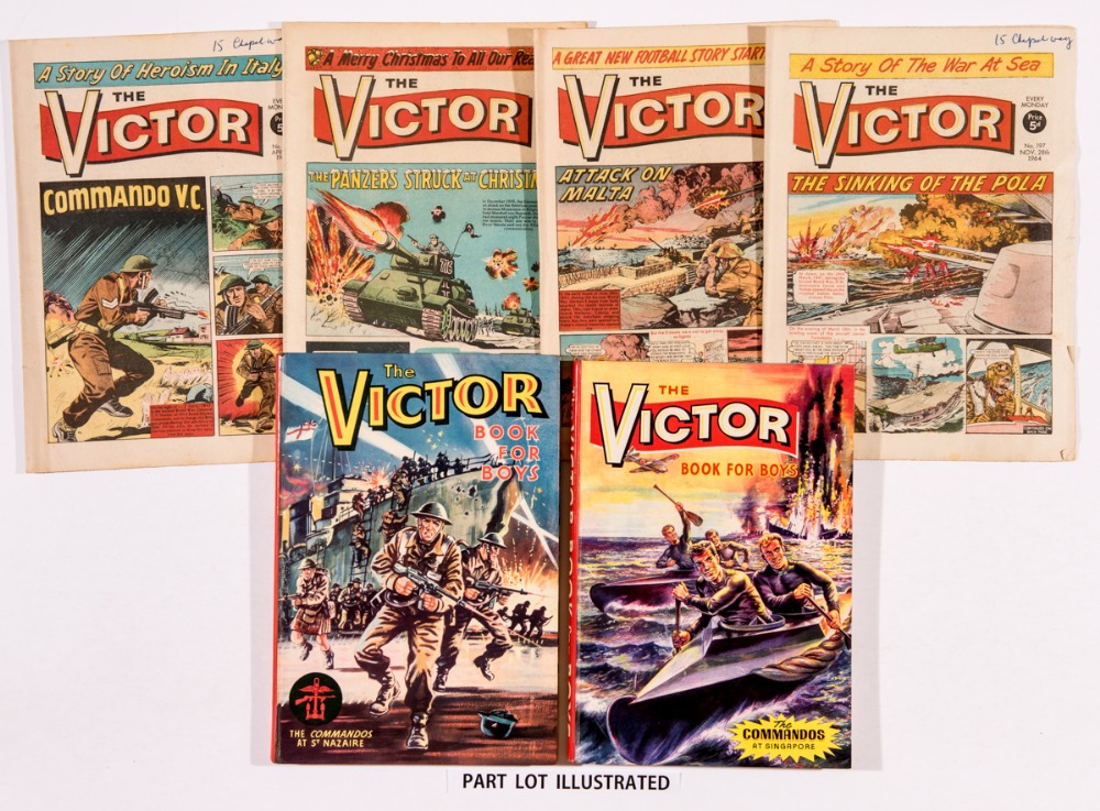 Victor (1964-65) 150-253. Two complete years with Victor Annuals 1 and 2 (1964-65). No 217 half back