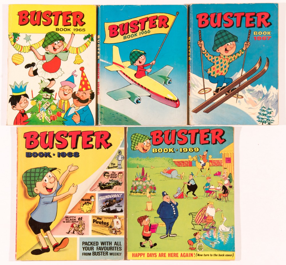 Buster Books (1965-69). Five consecutive issues starring Andy Capp's errant son by Hugh McNeill [