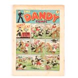 Dandy No 23 (1938). Korky wins obstacle race. Bright cover colours with some light margin foxing.