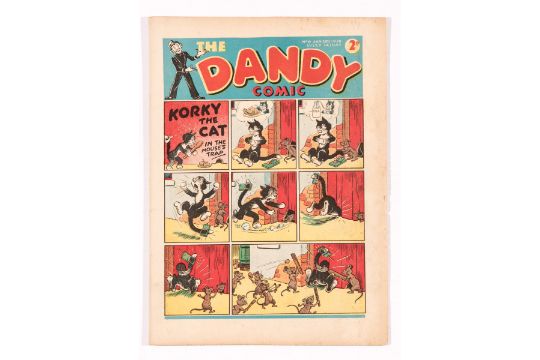 Dandy No 9 (1938). Korky in the mouse's trap. Bright covers, cream pages [fn]