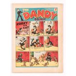 Dandy No 9 (1938). Korky in the mouse's trap. Bright covers, cream pages [fn]