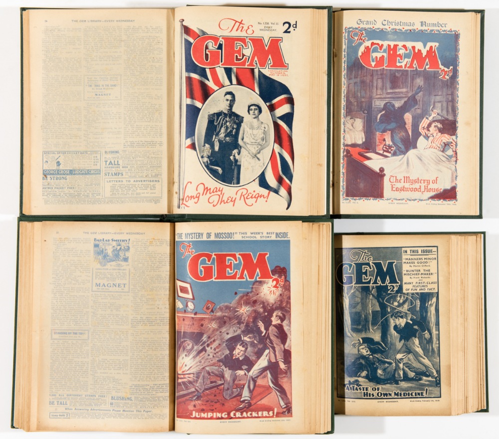 Gem (July 1936-Jun 1938) 1481-1584 in four bound volumes including May 1937 Coronation Number.