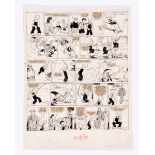 Oor Wullie original artwork (1959) drawn and signed by Dudley Watkins for The Sunday Post 20 Sept