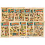 Dandy (1952-55). 1952: 38 issues between 528-577 (missing 554, 561-570, 573, 578 and 579), 1953 x 10