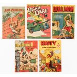 Scarce Australian reprint No 1s (1950s). Ace Carter [fn], Dickie Dare [fn-], Doll Man, Frank