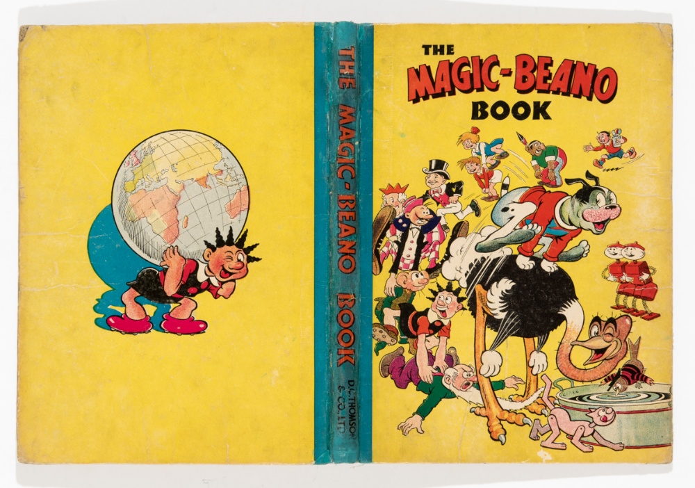 Magic-Beano Book (1946). Koko leap-frogs Big Eggo. Colour touched, re-tightened spine [apparent