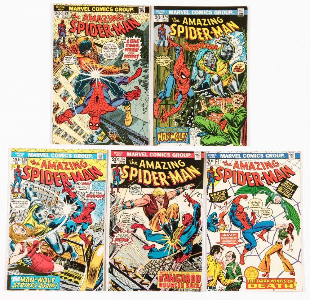 Amazing Spider-Man (1973) 123-127. All cents copies [fn+/vfn+] (5). No Reserve