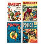 Manhunt 1, 2, 4 (1950-51). With Police Comic (L B Cole cover one-shot). Streamline. Starring Space