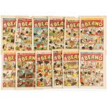 Beano (1944) 236-246, 248. Propaganda war issues. First Strang The Terrible comic strip by Dudley