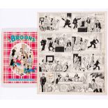 The Broons original artwork (1961) drawn and signed by Dudley Watkins and illustrated in The