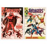 Avengers (1968) 57, 58. No 57 tiny col. touch top cover edge [apparent vg+], 58 cents