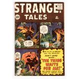 Strange Tales 92 (1962) last 10c issue. Cents copy. Tanned interior cover margins, cream pages [