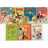 Lower grade Beano Books (1953-59). 1953 [vg-], 1954 [gd], 1955 [vg], 1956 [gd], 1957-59 all [vg] (