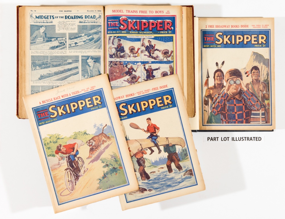 Skipper (1930-31) 1-30. In bound volume with loose issues: 34, 39, 41, 44, 45, 48-56, then 57-69