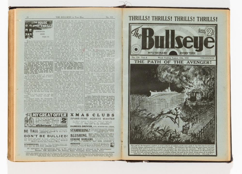 Bullseye (Jan-Oct 1933) 105-143. In worn bound volume. Thrilling Detective Stories. Starring The