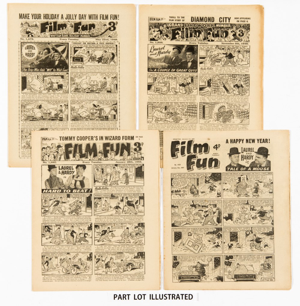 Film Fun (1948-57) 31 issues between 1479-1942. Starring Laurel & Hardy, George Formby and Tommy