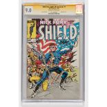 Nick Fury, Agent of SHIELD 1 (1983) with Steranko cover signature. CGC 9.0. Off-white to white